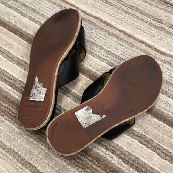 Black Splendid Woven Sandals - Picture 2 of 3